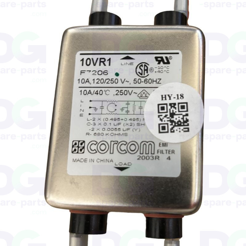 1300040001 - Filtre secteur antiparasite EMI 10A Corcom 10VR1 – pièce détachée HandTop