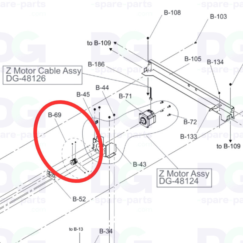 Acoplamiento flexible eje Z Mutoh ValueJet 626UF | DG