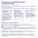 Inchiostro compatibile HP Latex 831C 775 ml | DG