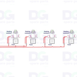 M0E29-50013 HP Latex 560/570 — Cable calefactor de las resistencias de secado