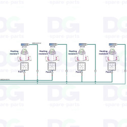 M0E29-50015 / M0E29-60141 HP Latex 560/570 — Conjunto de ventiladores y sensores del sistema de secado