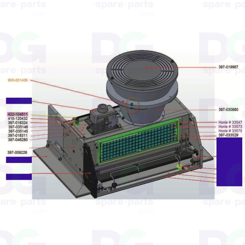 422-104811 Agfa — Hönle UV lamp module | DG Spare Parts