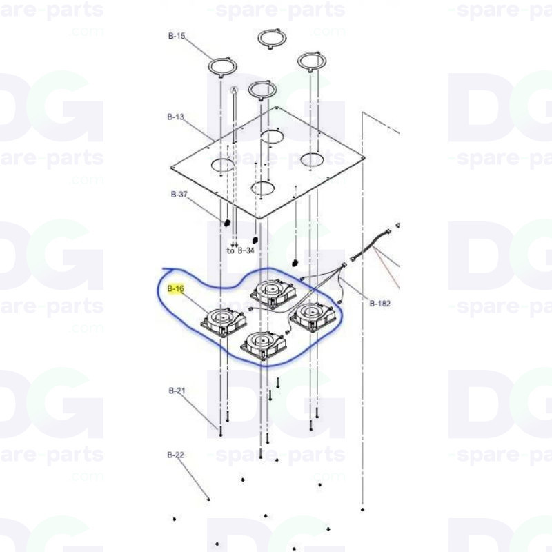 DG-446-B-16 Mutoh — Ventola di aspirazione | Ricambi DG