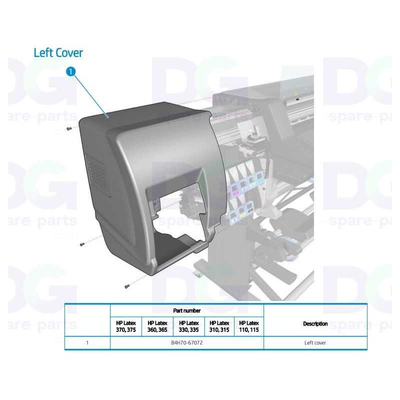 B4H70-67072 - Left cover assembly