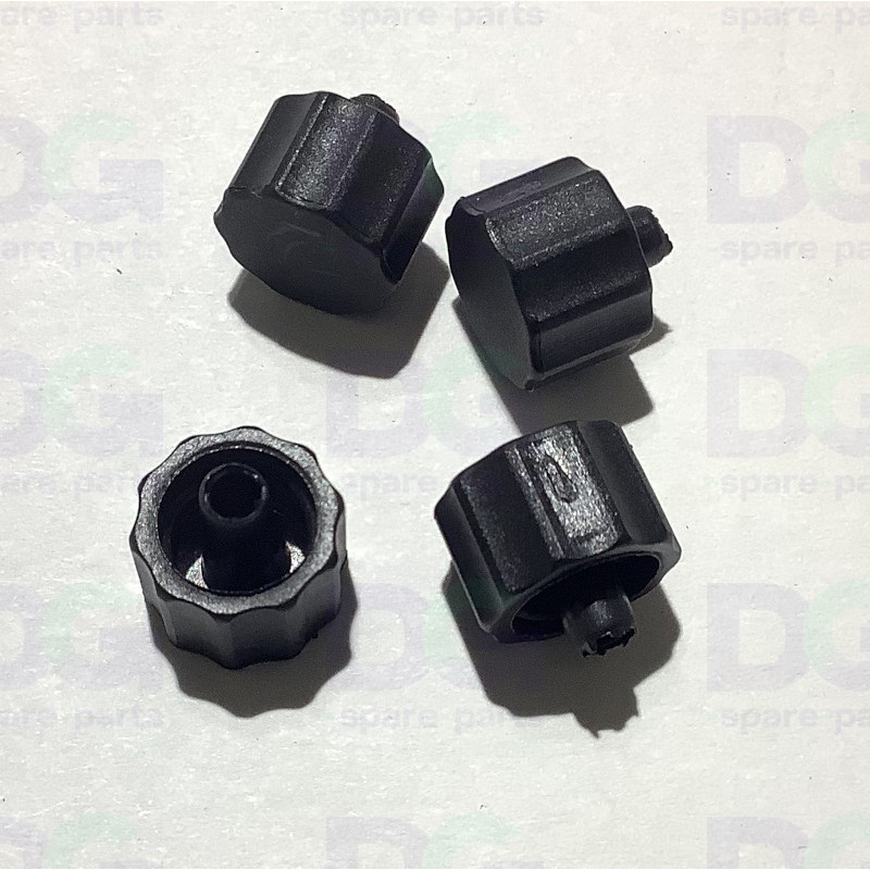 331-0298-000 - Plug connector, inner threaded, black (4pcs)