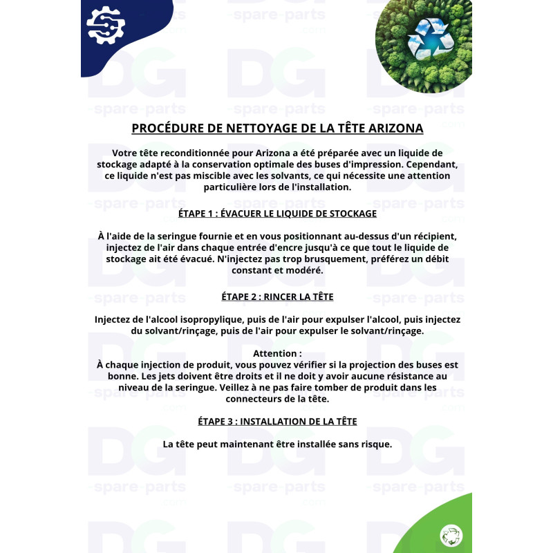 Cabeça de impressão CE2 Arizona 3010118098 | DG