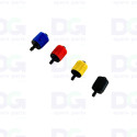 Pack - 4 Fittings + Rings (Luer Lock Male to 3/32" Barb)