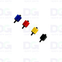 Pack - 4 Fittings + Rings (Luer Lock Male to 3/32" Barb)