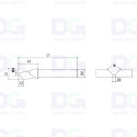 4041-10P0200-095° Broca cónica para ranhurar e dobrar Dibond Diager